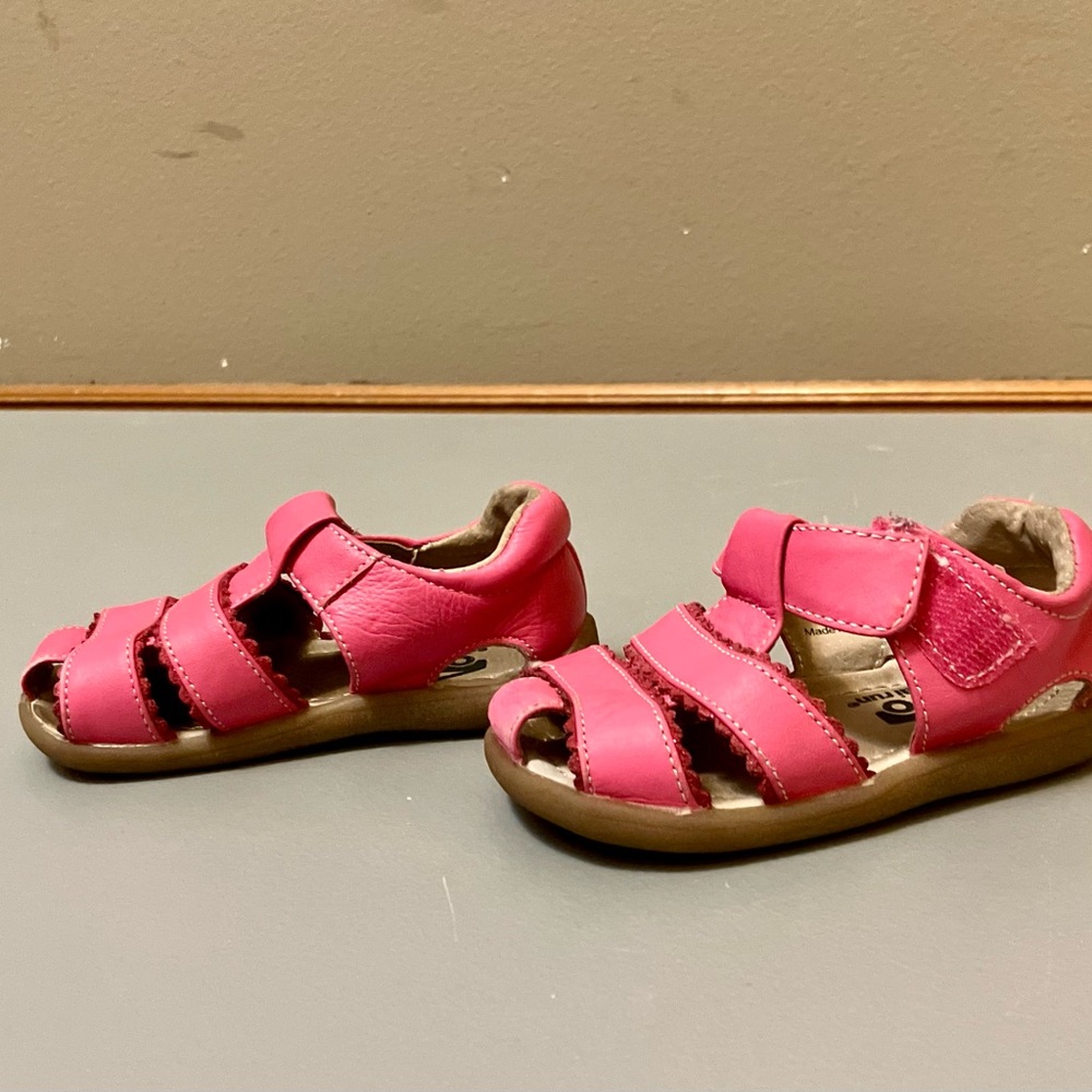See Kai Run Fisherman Style Leather Sandals, Pink - Size 5 (GUC) - Picture 2 of 9
